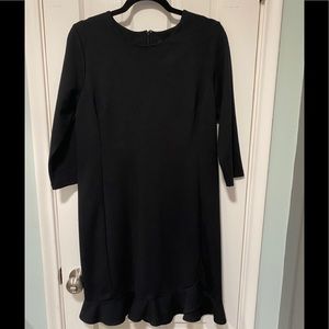 Ann Taylor Ponte Ruffle Hem Dress